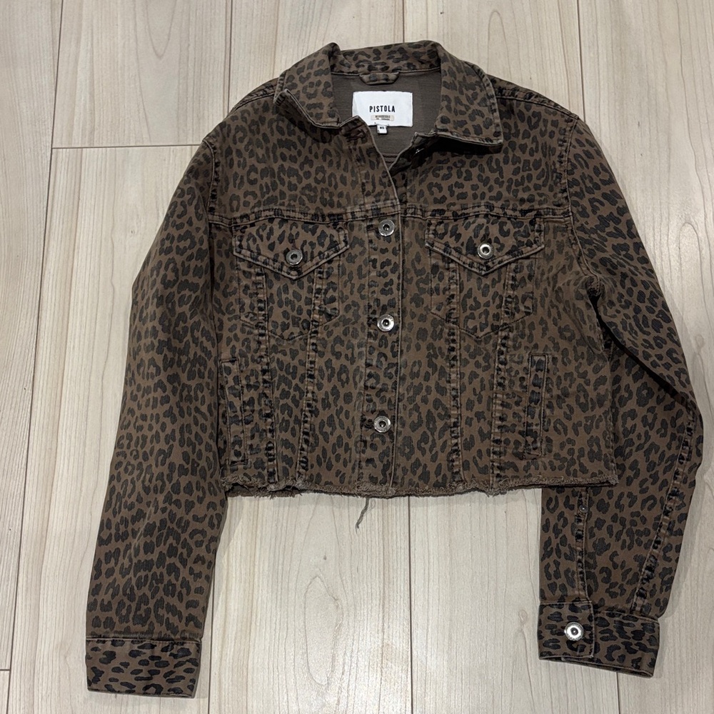 Pistola Brown Leopard Print Jacket